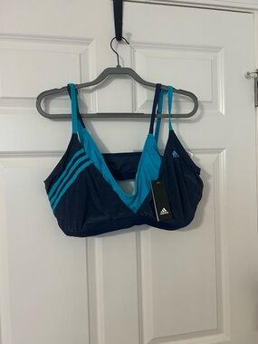 adidas Navy and Teal Adjustable Sports Bra. NWT